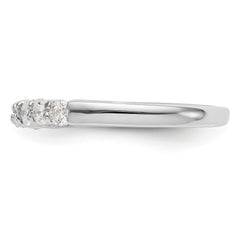 14k White Gold 3/4 carat Lab Grown Diamond VS/SI+ G+ Seven Stone Complete Fashion Band