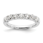 14k White Gold 1 1/5 carat Lab Grown Diamond VS/SI+ G+ Seven Stone Complete Fashion Band
