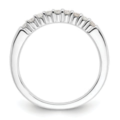 14k White Gold 1/5 carat Lab Grown Diamond VS/SI+ G+ Nine Stone Complete Fashion band