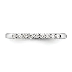 14k White Gold 1/5 carat Lab Grown Diamond VS/SI+ G+ Nine Stone Complete Fashion band