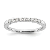 14k White Gold 1/5 carat Lab Grown Diamond VS/SI+ G+ Nine Stone Complete Fashion band