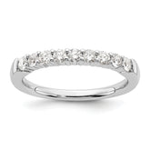 14k White Gold 1/2 carat Lab Grown Diamond VS/SI+ G+ Nine Stone Complete Fashion band