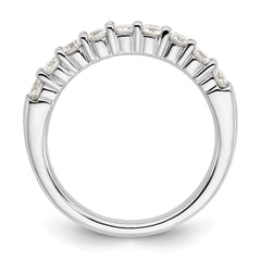 14k White Gold 3/4 carat Lab Grown Diamond VS/SI+ G+ Nine Stone Complete Fashion band