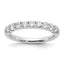 14k White Gold 3/4 carat Lab Grown Diamond VS/SI+ G+ Nine Stone Complete Fashion band