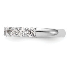 14k White Gold 1 carat Lab Grown Diamond VS/SI+ G+ Nine Stone Complete Fashion band