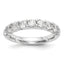 14k White Gold 1 carat Lab Grown Diamond VS/SI+ G+ Nine Stone Complete Fashion band
