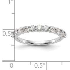14k White Gold 3/4 carat Lab Grown Diamond VS/SI+ G+ Eleven Stone Complete Band