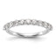 14k White Gold 3/4 carat Lab Grown Diamond VS/SI+ G+ Eleven Stone Complete Band