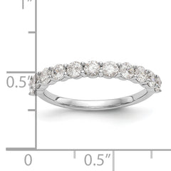 14k White Gold 1 carat Lab Grown Diamond VS/SI+ G+ Eleven Stone Complete Band