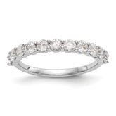 14k White Gold 1 carat Lab Grown Diamond VS/SI+ G+ Eleven Stone Complete Band