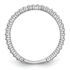 14k White Gold 3/8 carat Lab Grown Diamond VS/SI+ G+ Complete Band