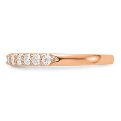 14k Rose Gold 1/3 carat Lab Grown Diamond VS/SI+ G+ Complete Band