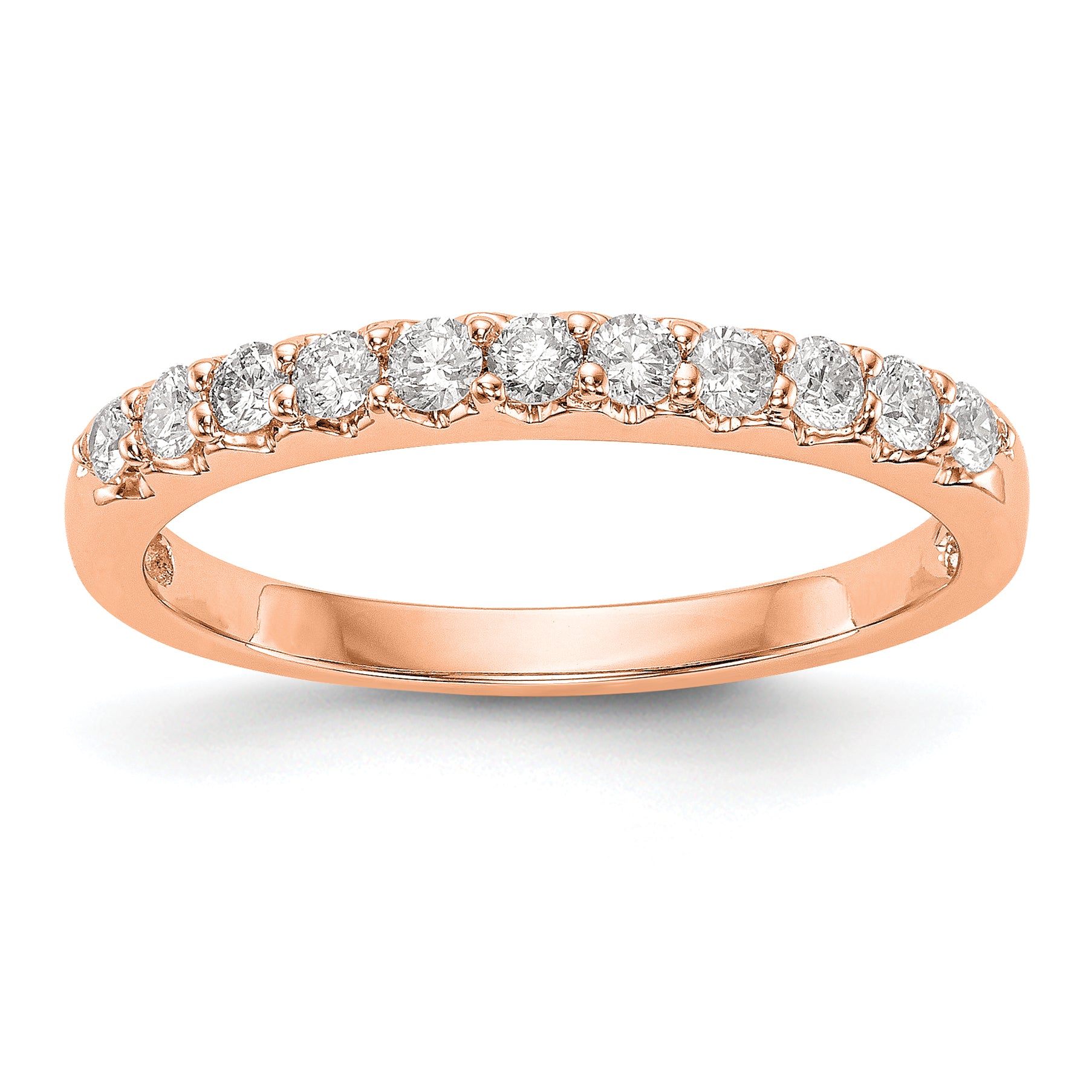 14k Rose Gold 1/3 carat Lab Grown Diamond VS/SI+ G+ Complete Band