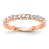 14k Rose Gold 1/3 carat Lab Grown Diamond VS/SI+ G+ Complete Band