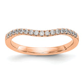 14k Rose Gold 1/5 carat Lab Grown Diamond VS/SI+ G+ Complete Curved Band