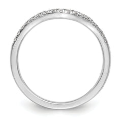 14k White Gold 1/5 carat Lab Grown Diamond VS/SI+ G+ Complete Curved Band