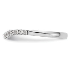14k White Gold 1/5 carat Lab Grown Diamond VS/SI+ G+ Complete Curved Band