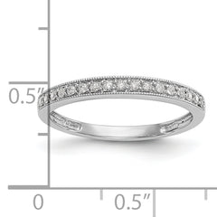 14k White Gold 1/6 carat Lab Grown Diamond VS/SI+ G+ Complete Size 9 Wedding Band