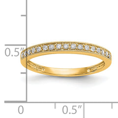 14k 1/6 carat Lab Grown Diamond VS/SI+ G+ Complete Size 9 Wedding Band