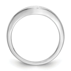 14k White Gold 1/5 carat Lab Grown Diamond VS/SI+ G+ Complete Fashion Band