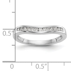 14k White Gold 1/5 carat Lab Grown Diamond VS/SI+ G+ Complete Fashion Band