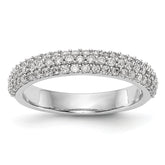 14k White Gold 1/2 carat Lab Grown Diamond VS/SI+ G+ Complete Micro Pav‚ Band