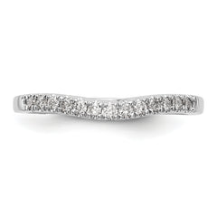 14k White Gold 1/3 carat Lab Grown Diamond VS/SI+ G+ Complete Set of Two Curved Wedding Bands