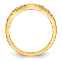 14k 1/3 carat Lab Grown Diamond VS/SI+ G+ Complete Set of Two Curved Wedding Bands