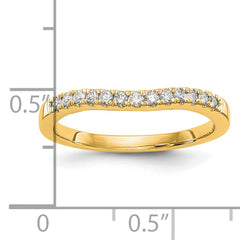 14k 1/3 carat Lab Grown Diamond VS/SI+ G+ Complete Set of Two Curved Wedding Bands