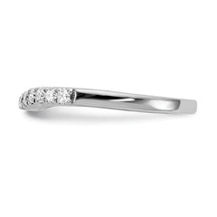 14k White Gold 5/8 carat Lab Grown Diamond VS/SI+ G+ Complete Set of Two Curved Wedding Bands