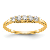 14K Yellow Gold 5-Stone Diamond Band Mounting (No Stone Included)
