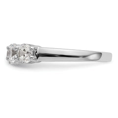 14K White Gold 5-Stone Shared Prong (Holds 5-4.2mm Round) Diamond Band Mounting (No Stone Included)