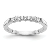 14K White Gold 5-Stone Channel-set 1/4 carat Complete Round Diamond Band