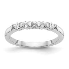 14K White Gold 5-Stone Channel-set 1/4 carat Complete Round Diamond Band