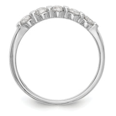 14K White Gold 5-Stone Channel-set 1/2 carat Complete Round Diamond Band