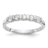 14K White Gold 5-Stone Channel-set 1/2 carat Complete Round Diamond Band
