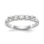 Round Lab-Grown Diamond Five-Stone Wedding Band in 14K White Gold, 3mm (1/2 ct. tw.), Size 7 - Sophia Jewelers