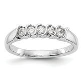 14K White Gold 5-Stone Prong-set (Holds 5-2.2mm Round) Diamond Band Mounting (No Stone Included)