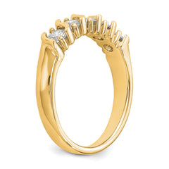 14K Yellow Gold 5-Stone Prong-set (Holds 5-3.4mm Round) Diamond Band Mounting (No Stone Included)