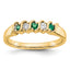 Emerald-Cut Diamond & Five-Stone Band in 10K Yellow Gold, 3.7mm (1/10 ct. tw.), Size 7 - Sophia Jewelers