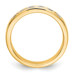 14k Yellow Gold 6-Stone (Holds 6-3.1mm Round) Channel Band Mounting (No Stone Included) (Closed)