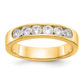14k Yellow Gold 6-Stone (Holds 6-3.1mm Round) Channel Band Mounting (No Stone Included) (Closed)