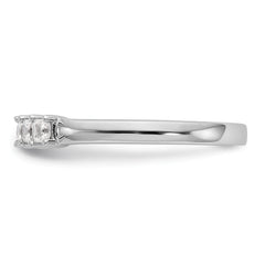 14K White Gold 7-Stone Shared Prong (Holds 7-2.3mm Princess) Diamond Band Mounting (No Stone Included)