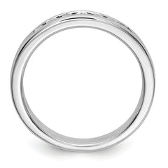 Platinum 7-Stone (Holds 7-1.9mm Round) Channel Band Mounting (No Stone Included)