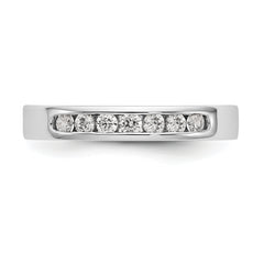 Platinum 7-Stone (Holds 7-2.1mm Round) Channel Band Mounting (No Stone Included)