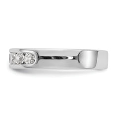 Platinum 7-Stone (Holds 7-2.9mm Round) Channel Band Mounting (No Stone Included)