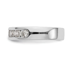 Platinum 7-Stone (Holds 7-3.4mm Round) Channel Band Mounting (No Stone Included)