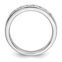 Platinum 9-Stone (Holds 9-2.3mm Round) Channel Band Mounting (No Stone Included)