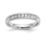 14k White Gold 1/5 carat Lab Grown Diamond VS/SI+ G+ Nine Stone Complete Fashion band