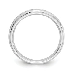 14k White Gold 3/8 carat Lab Grown Diamond VS/SI+ G+ Nine Stone Complete Fashion band